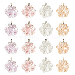 24Pcs 4 Colors Resin Pendants&nbsp;PALLOY-TAC0303
