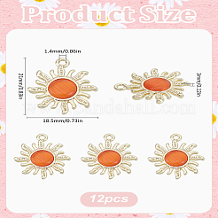12Pcs Golden Alloy Pendants&nbsp;FIND-LP0002-23