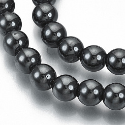 Non-magnetic Synthetic Hematite Beads Strands&nbsp;G-Q892-6mm