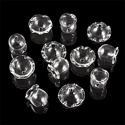 12Pcs 2 Style Glass Bead Caps for Wind Chimes Making&nbsp;GLAA-TA0012-37