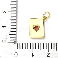 Brass Micro Pave Cubic Zirconia Charms&nbsp;KK-I276-52G