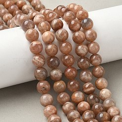 Round Natural Multi-Moonstone Beads Strands&nbsp;LS-G-I176-09-10mm-02