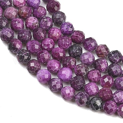 Heated Natural Sugilite Beads Strands&nbsp;G-B193-B04-4mm-1