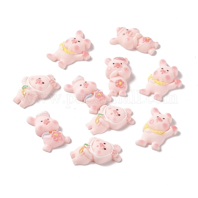 Spray Painted Resin Cabochons&nbsp;RESI-G031-13-1