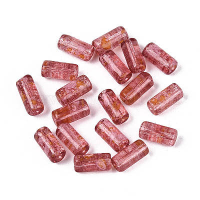 Picasso Transparent Glass Bugle Beads&nbsp;SEED-N010-02D-1