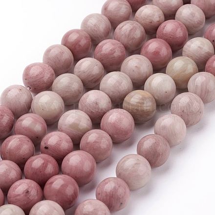 Natural Rhodonite Beads Strands G-G099-10mm-33-1