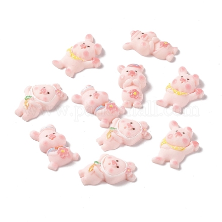Spray Painted Resin Cabochons&nbsp;RESI-G031-13-1