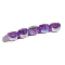 Gradient Color Opaque Resin Beads, with Glitter Powder, Apple, Purple, 11.3x8.7mm