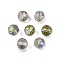 Transparent Electroplate Glass Beads, Faceted, Round, Green Yellow, 10x9mm, Hole: 1.4mm