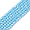 Electroplate Glass Beads Strands, Opaque Solid Color, AB Color Plated, Faceted, Rondelle, Light Sky Blue, 2.9~3.3x2mm, Hole: 0.8mm, about 135~140pcs/strand, 32~34cm