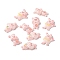 Spray Painted Resin Cabochons, DIY Accessories, Pig Mixed Shapes, Pink, 25~26x16~19x6mm