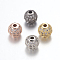 Brass Micro Pave Cubic Zirconia Beads, Cadmium Free & Lead Free, Round, Clear, 6mm, Hole: 1.5mm