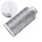Nylon Metallic Thread, Embroidery Thread, 6-Ply, Silver, 0.4mm, about 699.91 yards(640m)/roll