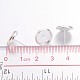 Brass Stud Earring Settings&nbsp;IFIN-Q006-10mm-S-NF-3