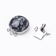 Natural/Synthetic Mixed Stone Box Clasps&nbsp;G-E427-P-4