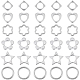 180Pcs 6 Styles 2-Hole CCB Plastic Beads Frame&nbsp;CCB-SP0001-10P-7