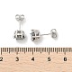925 Sterling Silver Moissanite Rhinestone Stud Earrings&nbsp;EJEW-U042-05P-04-3