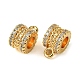 Brass Brass Micro Pave Cubic Zirconia Tube Bails&nbsp;KK-M277-09G-G-2