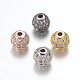 Brass Micro Pave Cubic Zirconia Beads&nbsp;ZIRC-E134-6mm-04-1