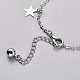 Brass Star & Round Charm Anklets&nbsp;AJEW-B005-12P-3