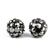 Polymer Clay Rhinestone Beads&nbsp;RB-H284-6MM-Half-1-3