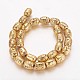 Electroplated Natural Lava Rock Beads Strands&nbsp;G-P400-12G-1