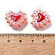 Baking Paint Glass Bumpy Beads Heart&nbsp;LAMP-V001-07C-4