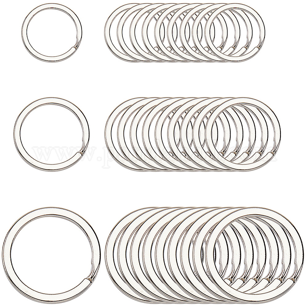 Wholesale 30Pcs 3 Styles Iron Split Rings - Pandahall.com