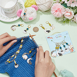 Knitting Row Counter Chains & Locking Stitch Markers Kits&nbsp;HJEW-AB00513