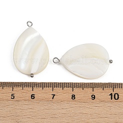 Natural Shell Teardrop Pendants&nbsp;STAS-D378-33P