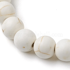 4Pcs Round Natural Amazonite & Lava Rock & Synthetic Turquoise Beaded Stretch Bracelets&nbsp;BJEW-JB10269