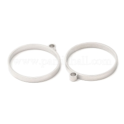 Non-Tarnish 304 Stainless Steel Open Back Bezel Flat Round Pendants&nbsp;STAS-Z040-04B-P