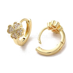 Rack Plating Brass Micro Pave Cubic Zirconia Hoop Earrings&nbsp;EJEW-A031-21G