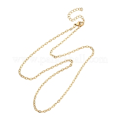 2.5MM 304 Stainless Steel Textured Cable Chain Necklaces&nbsp;NJEW-JN05491-01