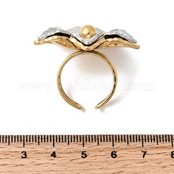 Adjustable 304 Stainless Steel Cuff Open Rings for Women&nbsp;RJEW-C150-01GP