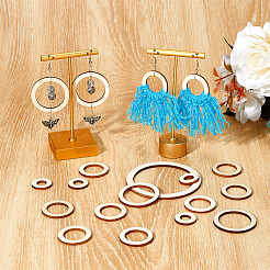 60Pcs 6 Styles Wood Cabochons&nbsp;WOOD-FH0002-26