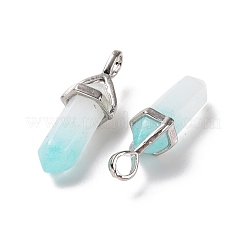 Natural White Jade Pointed Pendants&nbsp;G-K329-31P