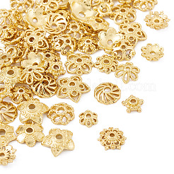 56Pcs 14 Styles Flower Brass Bead Caps&nbsp;KK-TA0002-03