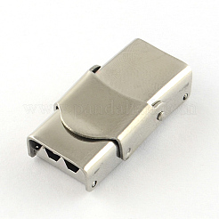 Tarnish Resistant Smooth Surface 201 Stainless Steel Watch Band Clasps&nbsp;STAS-R063-86