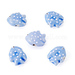 5Pcs Handmade Porcelain Beads&nbsp;PORC-TADJ0001-05A