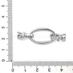 Oval Brass Fold Over Clasps&nbsp;KK-Z143-13P