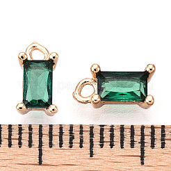 Brass Cubic Zirconia Charms&nbsp;X1-KK-S350-367L