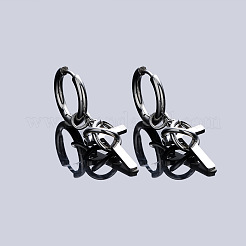 304 Stainless Steel Hoop Dangle Earrings for Men&nbsp;WG37F53-02