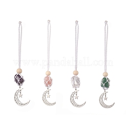 Moon 201 Stainless Steel Pendant Decorations&nbsp;HJEW-JM00958