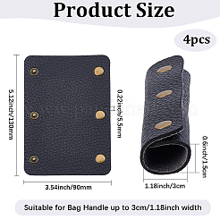 4Pcs Detachable PU Imitation Leather Bag Handle Wrap&nbsp;PURS-BBC0001-08A
