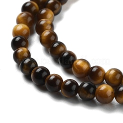 Natural Tiger Eye Beads Strands&nbsp;G-G099-4mm-4