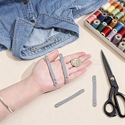 20Pcs Imitation Leather Bag Webbing Straps with Silver Color Plated Metal Eyelets for Bag Accessories&nbsp;DIY-NB0016-35B