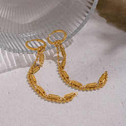 Chain Tassel 304 Stainless Steel Hoop Earrings&nbsp;SU3724