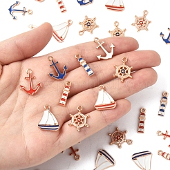 36Pcs 9 Styles Alloy Enamel Pendants&nbsp;ENAM-FS0002-83