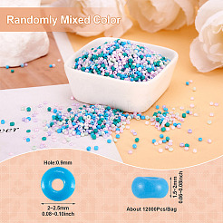 Opaque Glass Round Seed Beads&nbsp;GLAA-TAC0025-07A-01